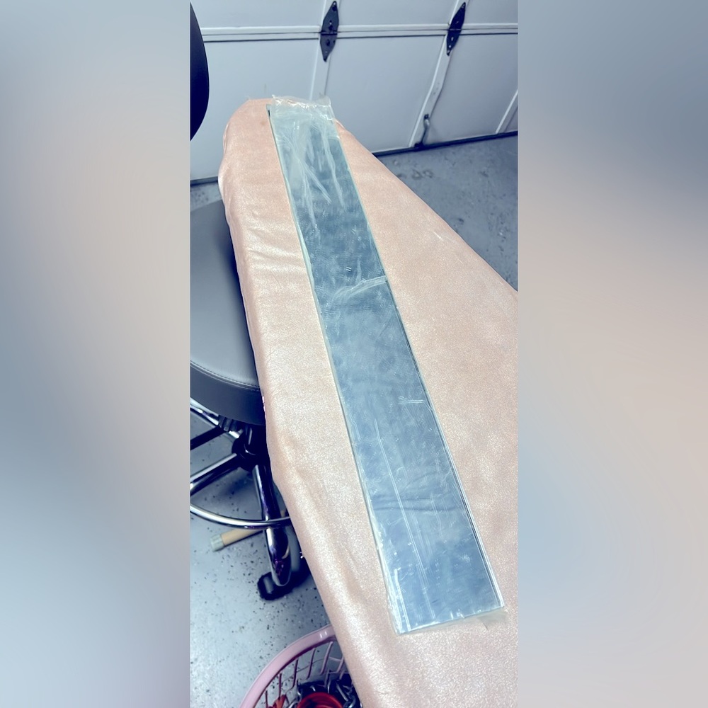 NEW thin rectangle frameless mirror (26” long, 3” 1/2 wide) - Picture 2 of 2